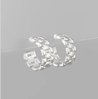 15mm Silver Chain Hoops