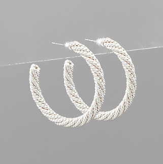Textured Twisted Hoops