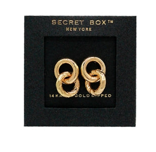 Gold Circle Link Studs