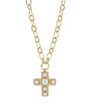 Pearl Cross Necklace