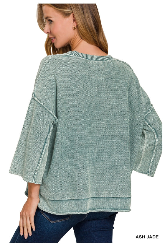 Boss Up Sweater - Ash Jade