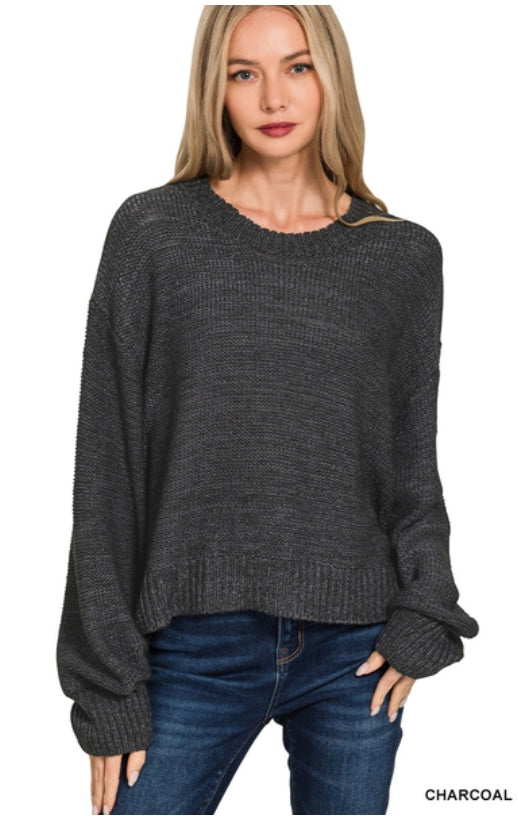 Slow Start Sweater - Charcoal