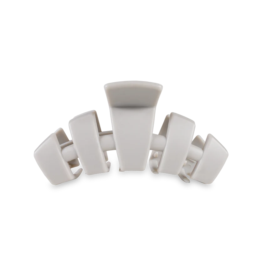 Teletie Classic Small Claw Clip - Silver Flames