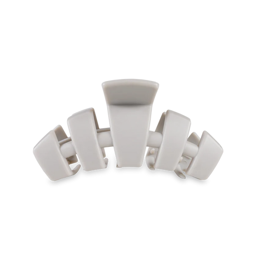 Teletie Classic Small Claw Clip - Silver Flames