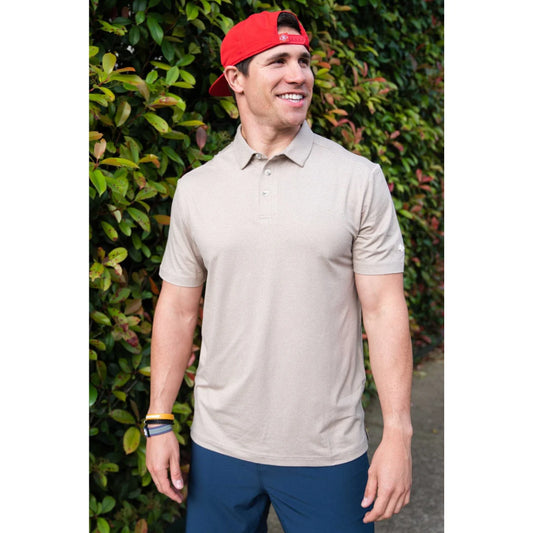 Burlebo Performance Polo - Heather Khaki