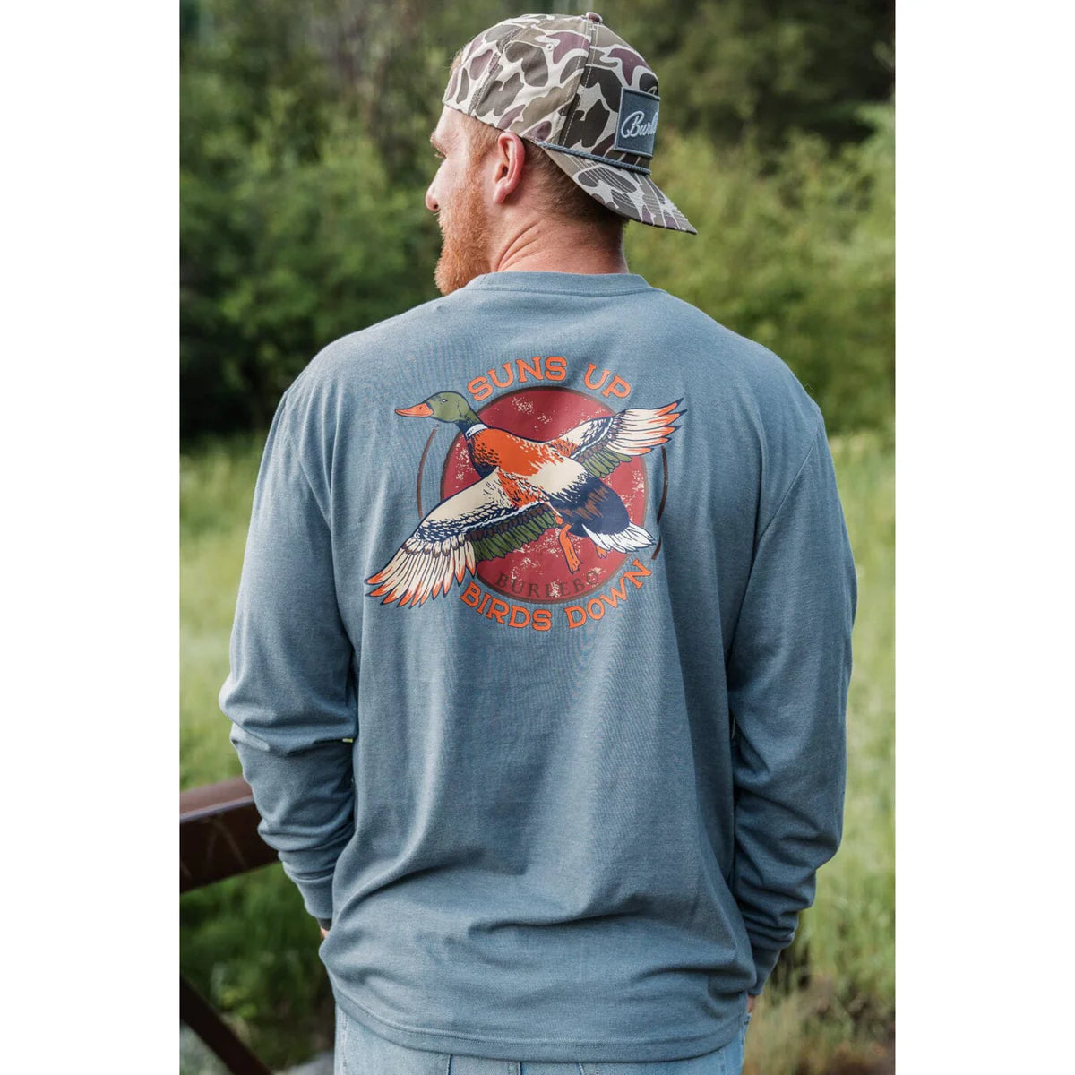 Burlebo Suns Up Birds Down Long Sleeve Tee
