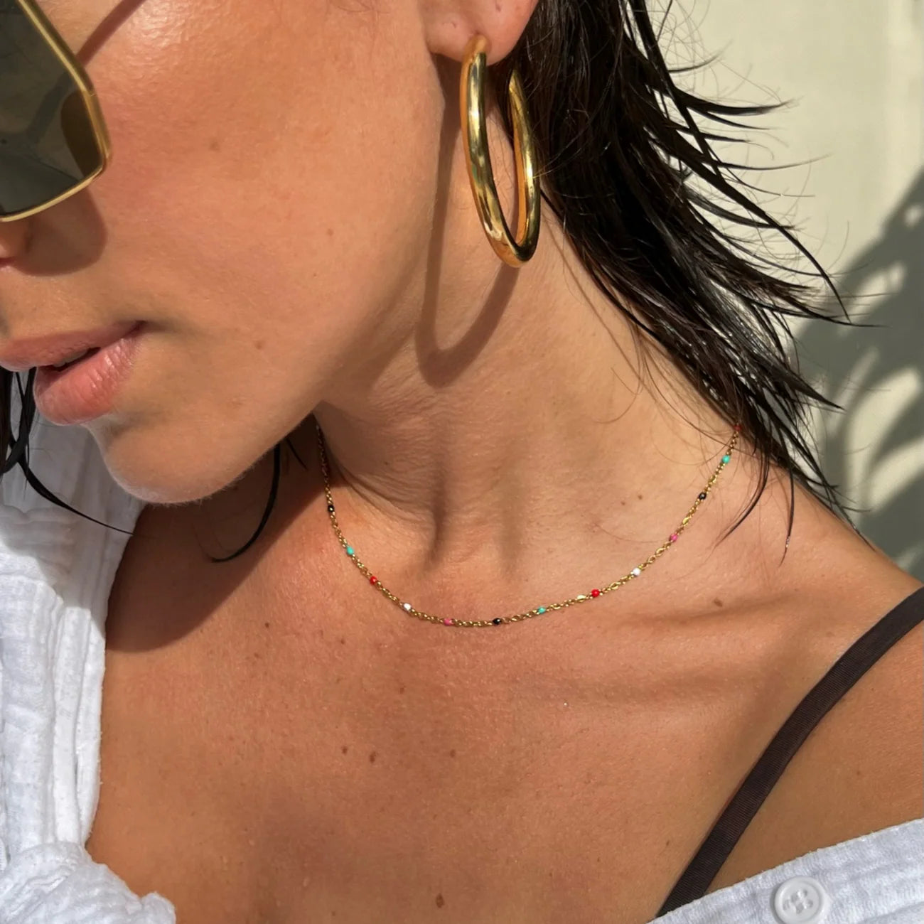 Ellie Vail Gwen Colorful Dainty Enamel Beaded Necklace