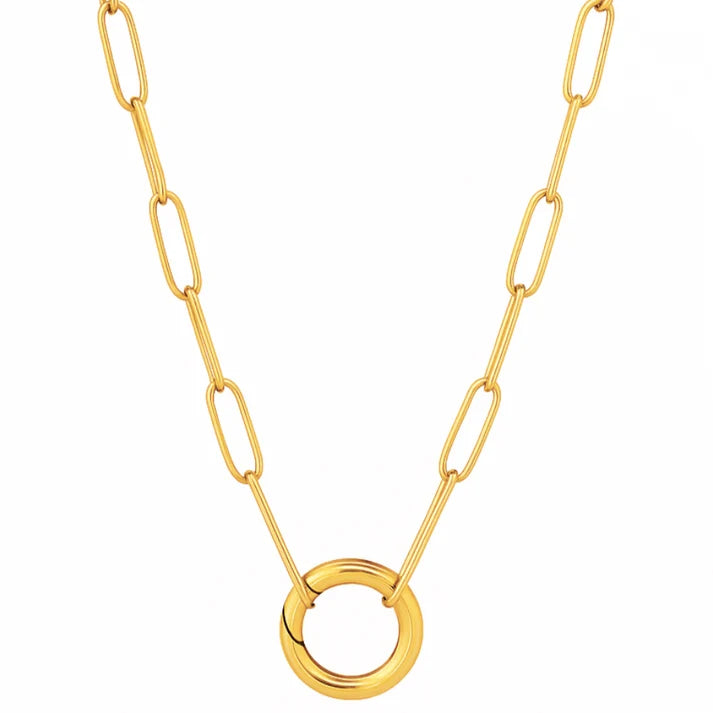 Ellie Vail Margaret Paperclip Push Clasp Necklace