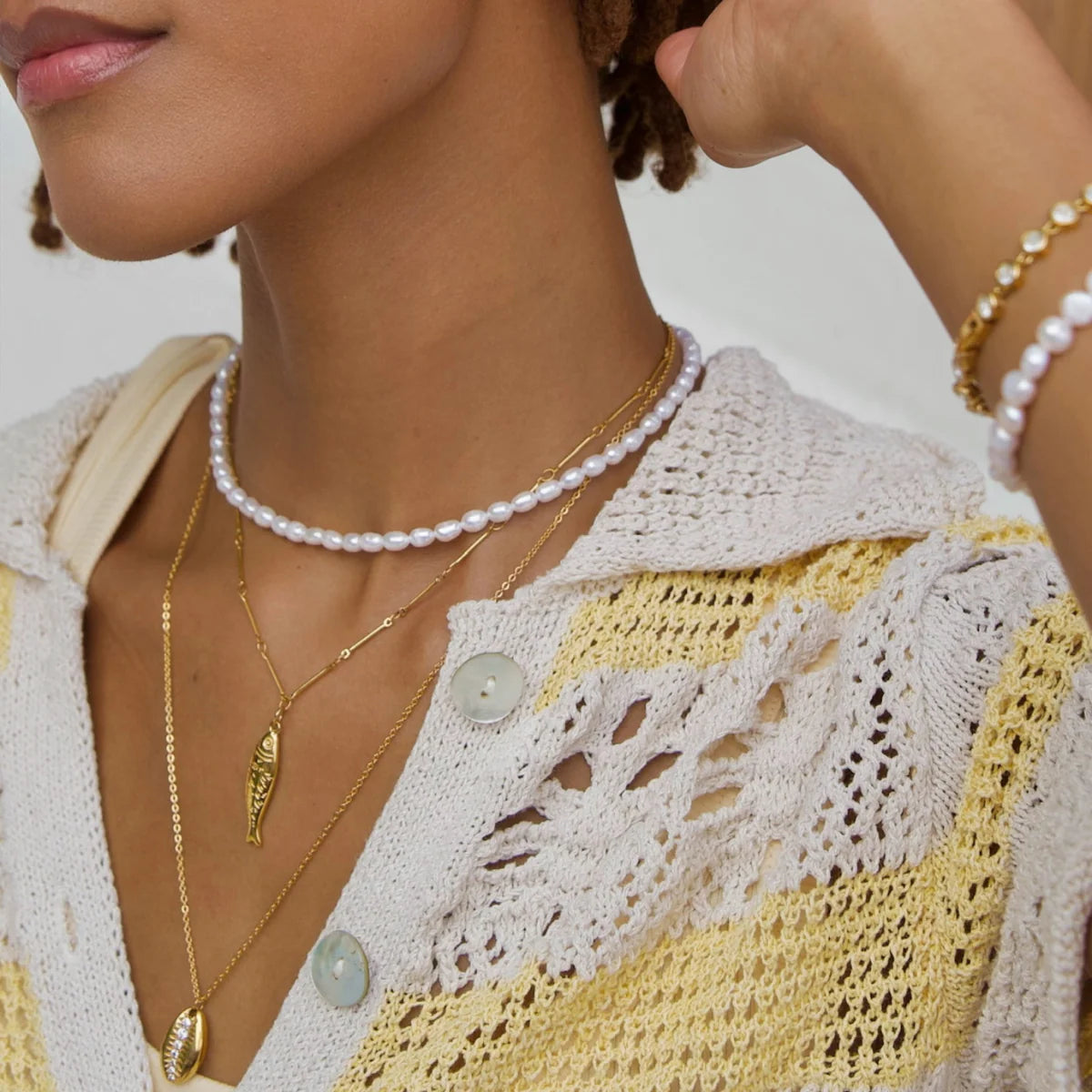 Ellie Vail Joza Pearl Choker Necklace
