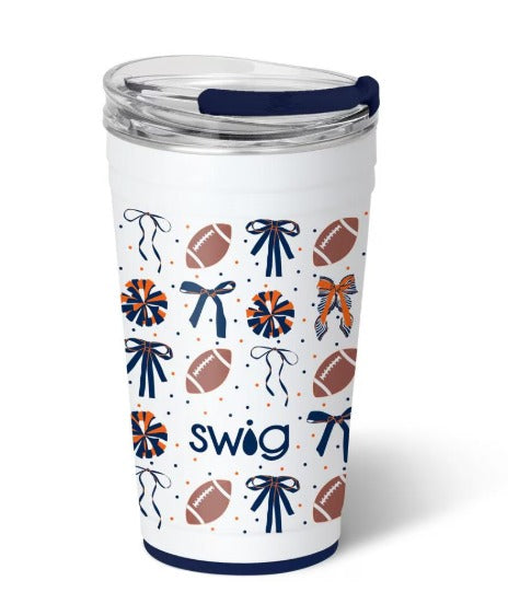 Swig We've Got Spirit 24oz Party Cup - Navy + Orange