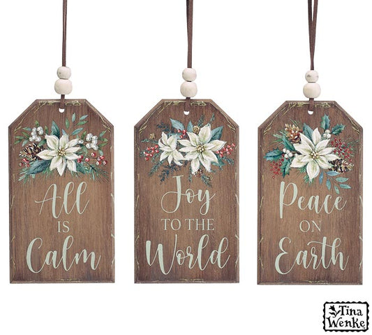 Wooden Message Ornaments