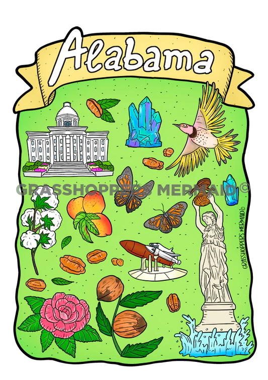 Alabama Collage Sticker