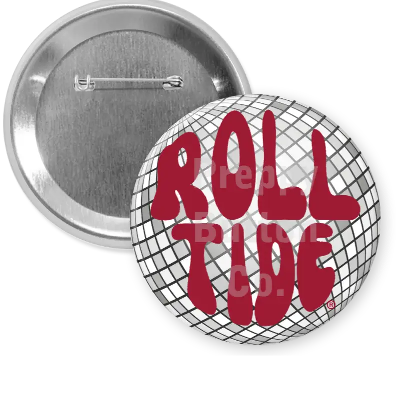 Alabama Gameday Button - Disco Roll Tide