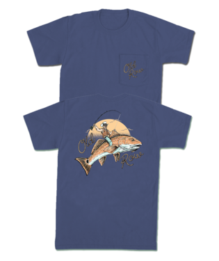 Old Row Bucking Fish Pocket Tee