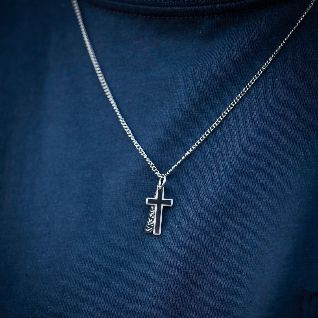 Stainless Steel Necklace and Pendant - Cross