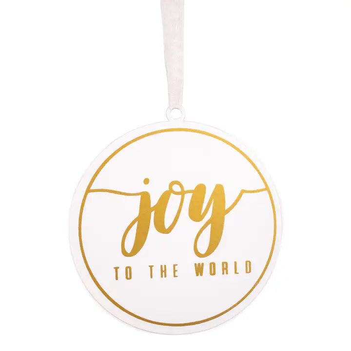 The Royal Standard Joy to the World Galvanized Ornament