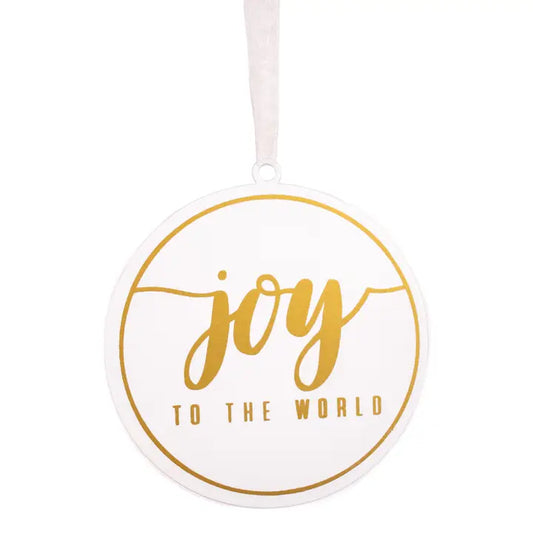 The Royal Standard Joy to the World Galvanized Ornament