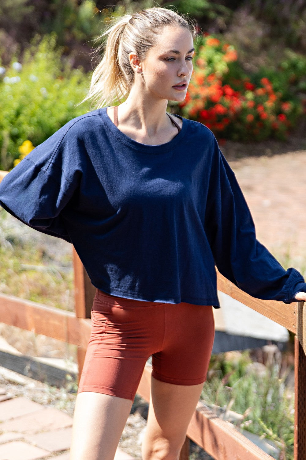 My Time Long Sleeve Tee - Navy