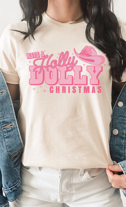 Dolly Christmas Tee, Cream