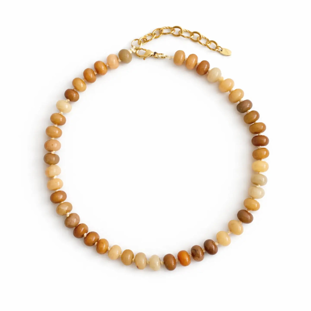 Beaded Necklace - Amber Jade
