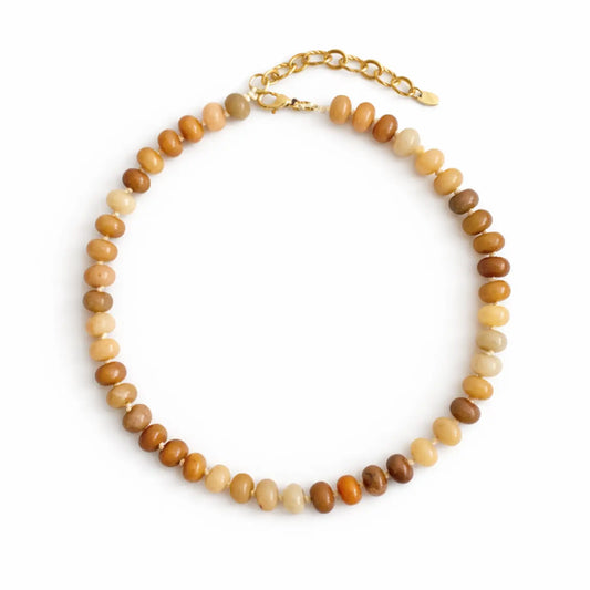 Beaded Necklace - Amber Jade
