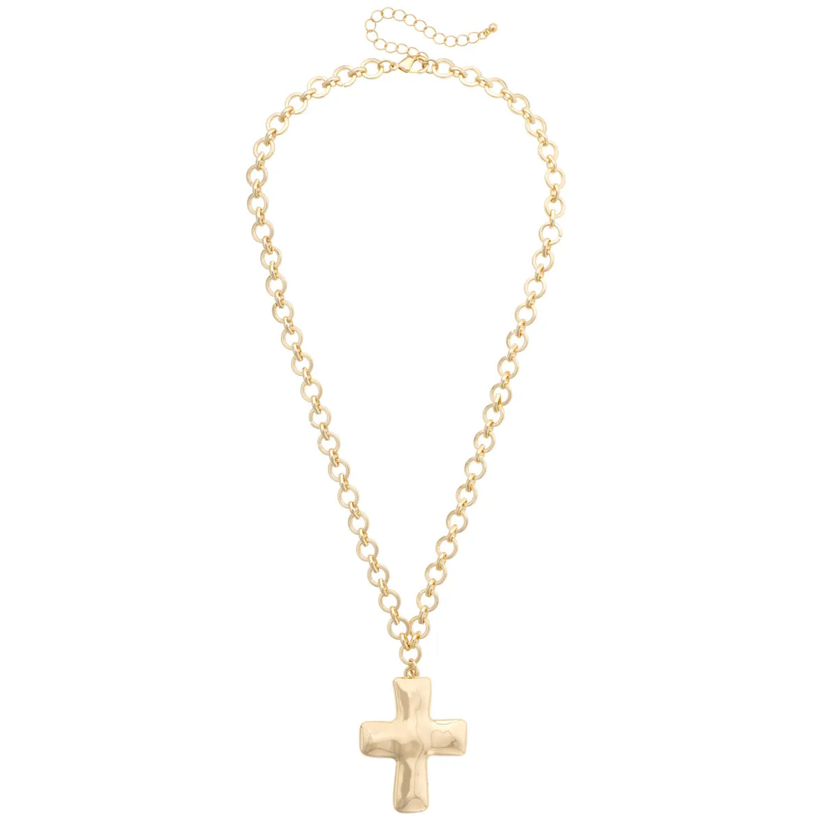Cici Hammered Cross Necklace