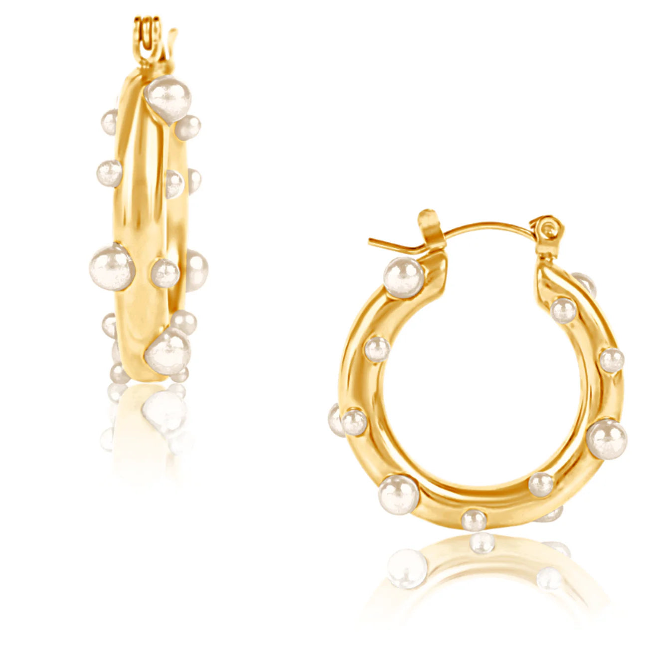 Ellie Vail Nicoletta Pearl Hoop Earring
