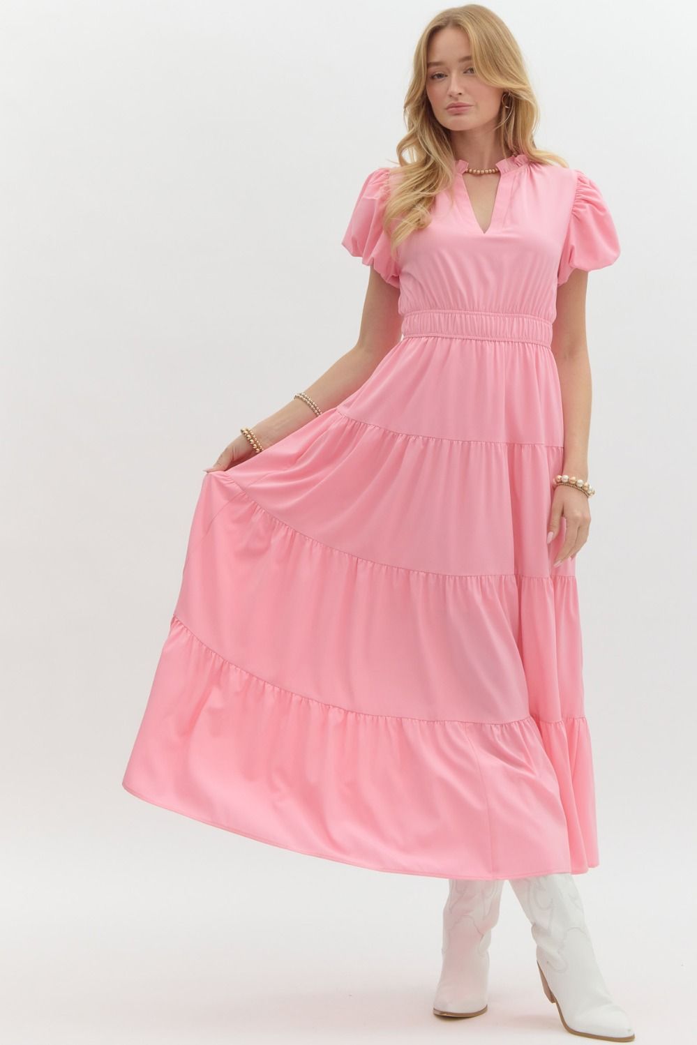 The Kelsey Dress - Pale Pink
