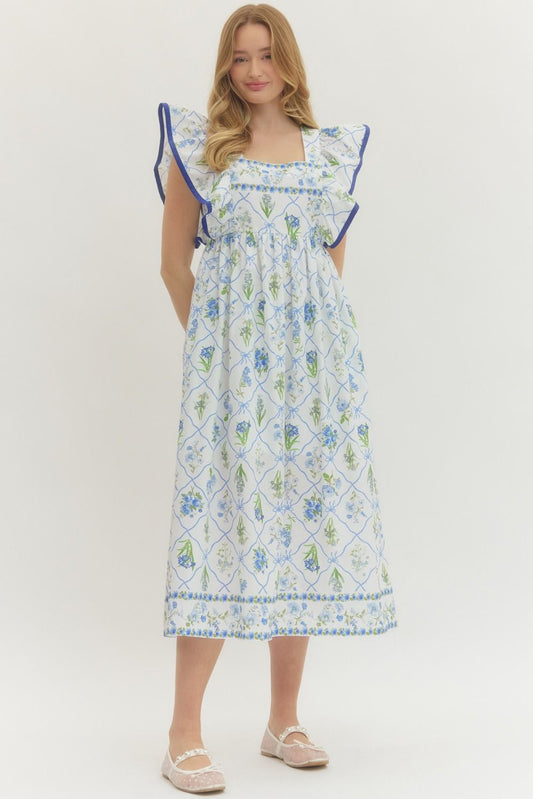 Childhood Home Dress - Blue