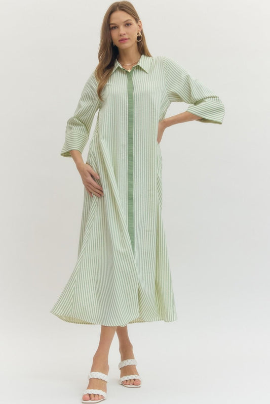 The Kinsley Dress - Sage