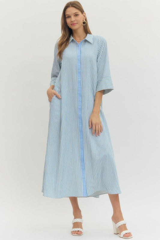 The Kinsley Dress - Blue