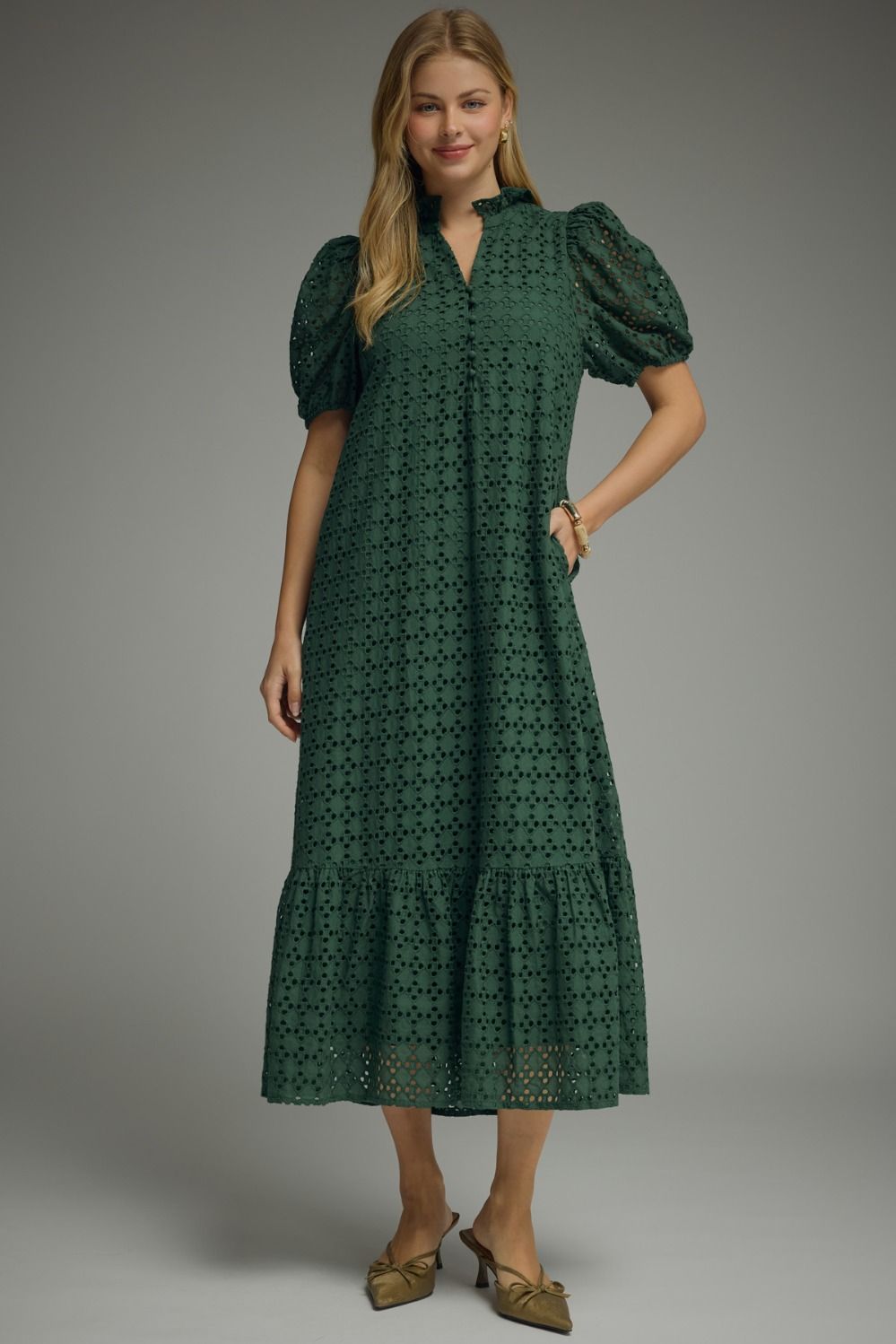 Evermore Dress - Hunter Green