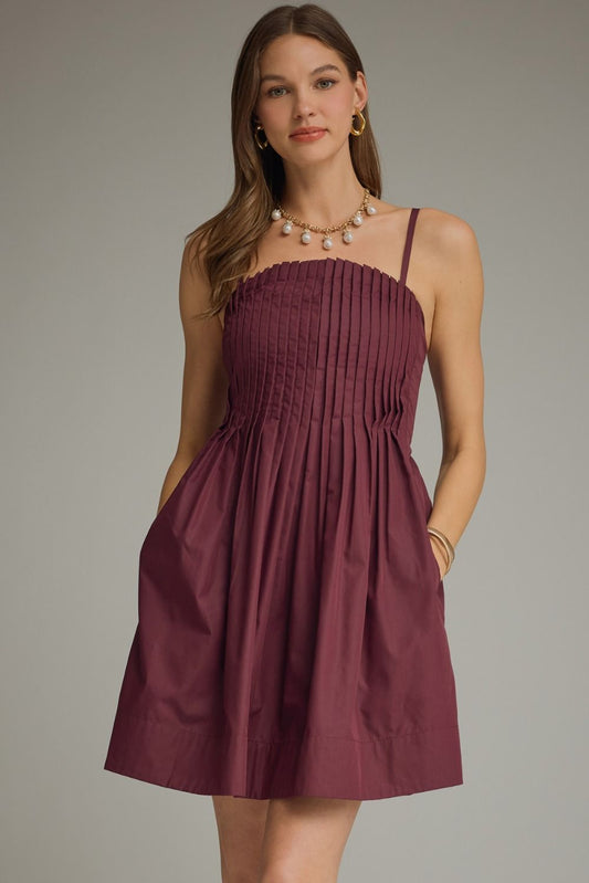 Can't Catch Me Now Dress - Merlot