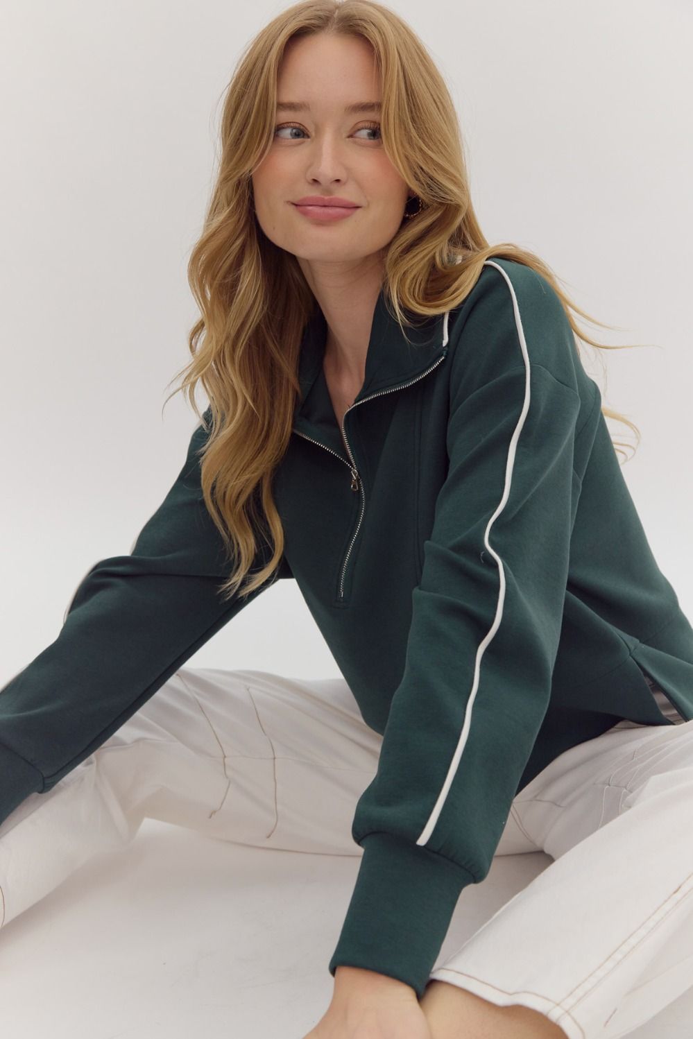 Running Errands Quarter Zip - Forest