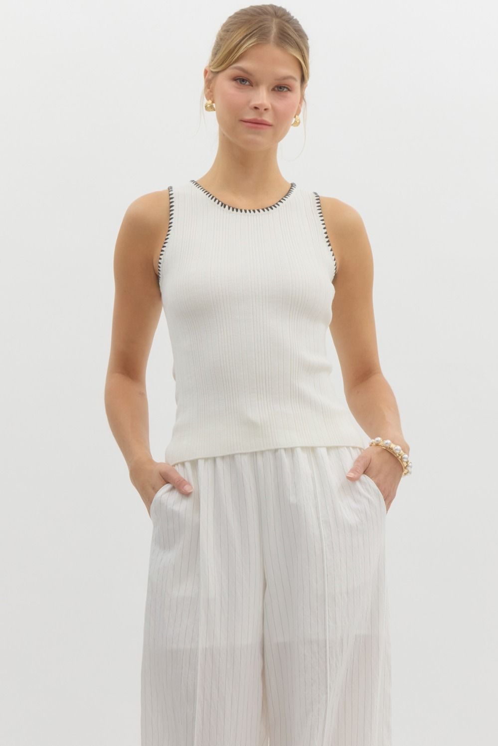Mid July Tank - Ivory
