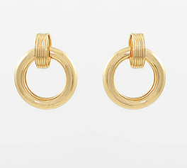 Small Gold Hoop Stud Earrings