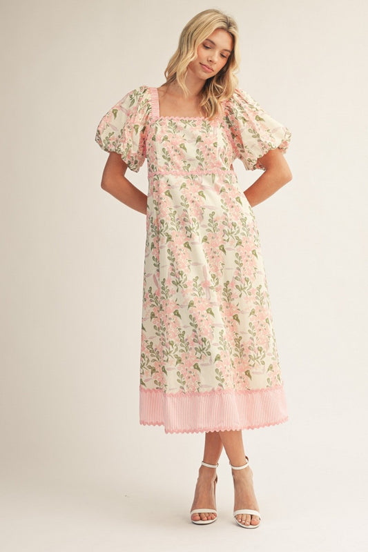 The Morgan Midi Dress - Rose