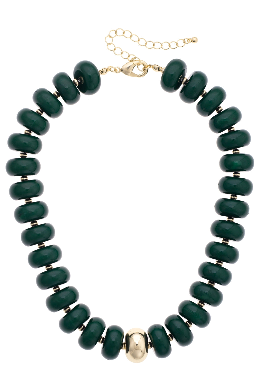 Beaded Necklace - Dark Green