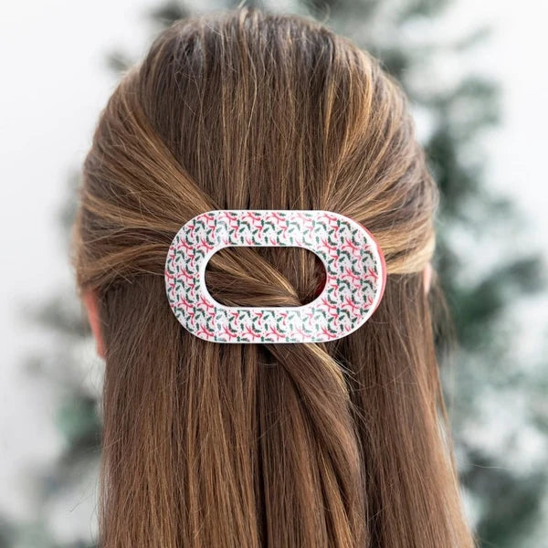 Teleties Medium Round Flat Clip - Holiday Collection