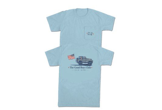 Old Row GBC Jeep USA Pocket Tee - Chambray