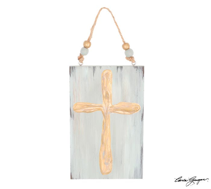 3D Painted Cross Ornament