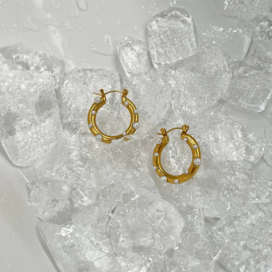 Ellie Vail Nicoletta Pearl Hoop Earring