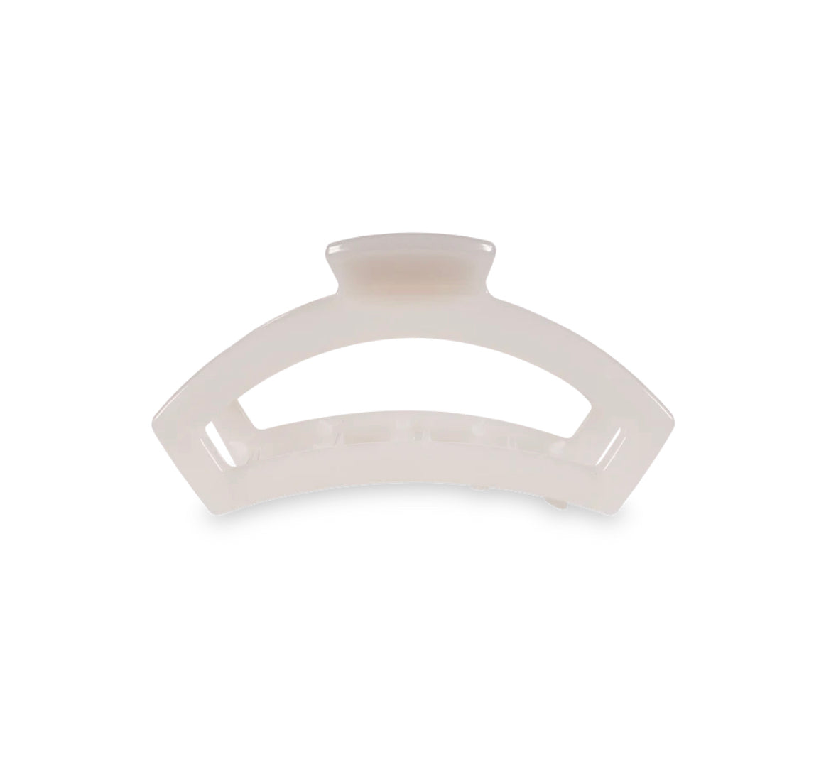 Teleties Coconut White Medium Open Claw Clip