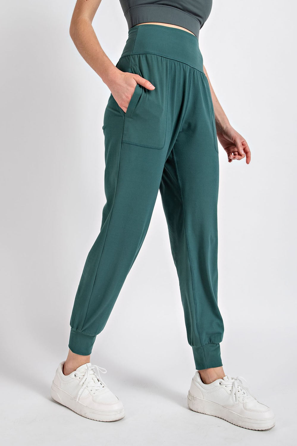 Rae Mode Cozy Side Joggers, Everglade Green – Simply South Outfitters