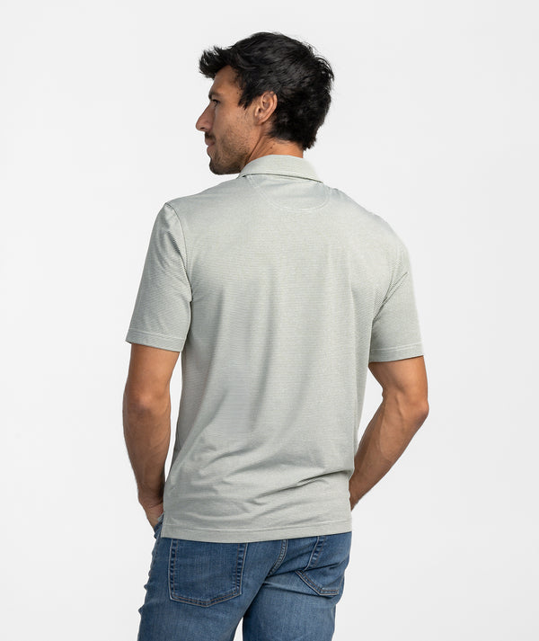 SSCO Heather Madison Stripe Polo - Dusty Olive