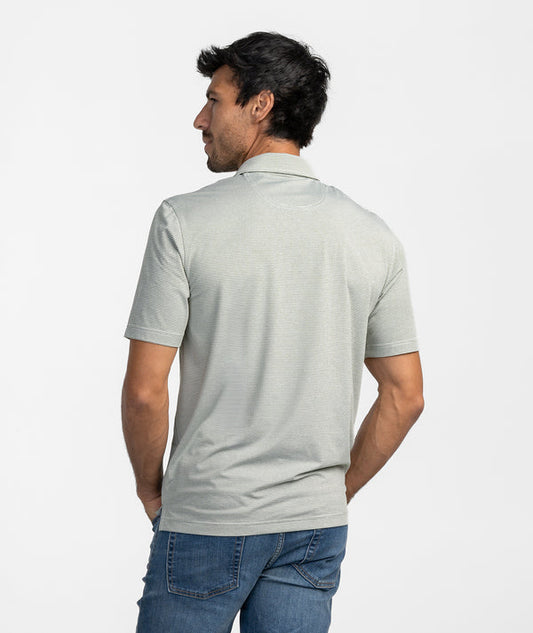 SSCO Heather Madison Stripe Polo - Dusty Olive