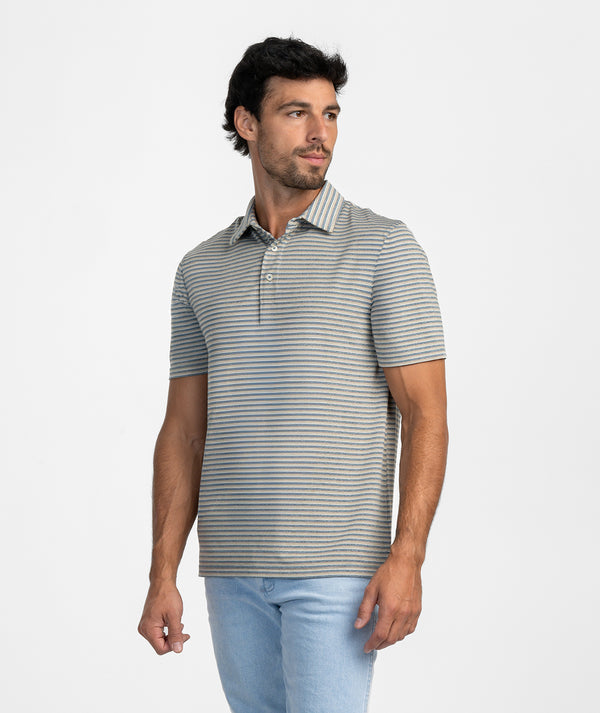 SSCO Cahaba Heather Polo - Blue Ridge