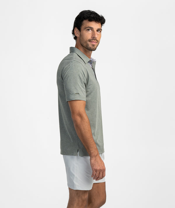 SSCO Grayton Heather Polo - Gunstock