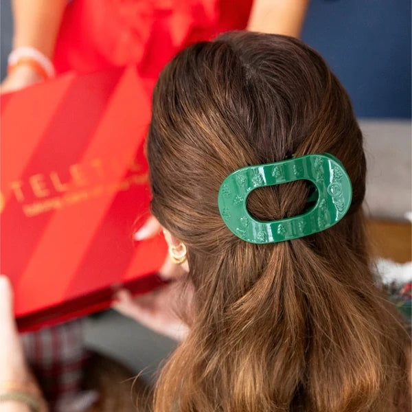Teleties Medium Round Flat Clip - Holiday Collection