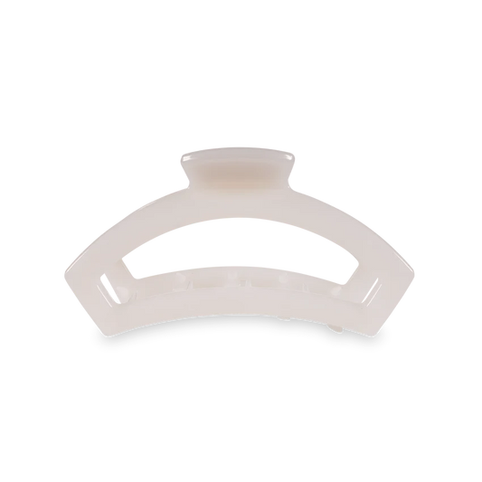 Teletie Open Small Claw Clip- Coconut White